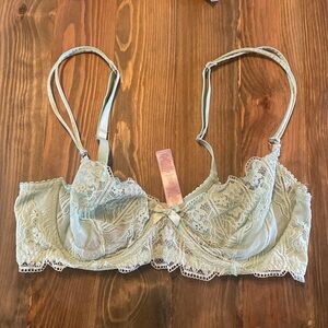 Savage X Fenty Lace Unlined Green Bra